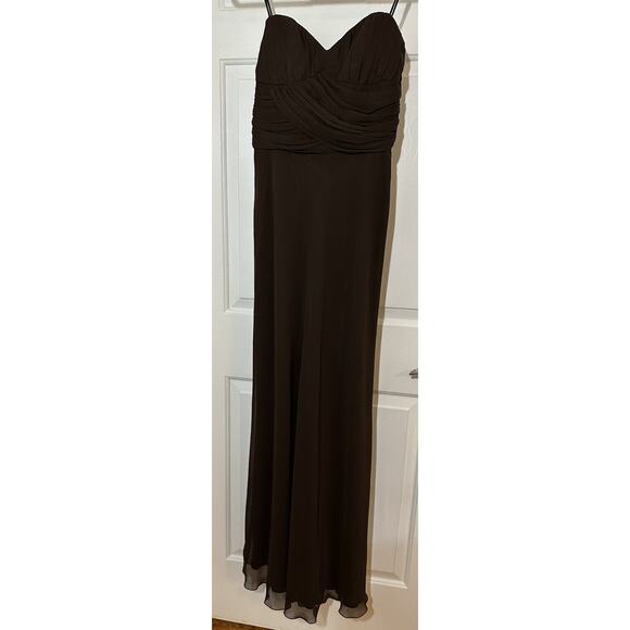 NWT ABS Collection Allen Schwartz Brown Formal Dress Size 4 - Picture 1 of 6